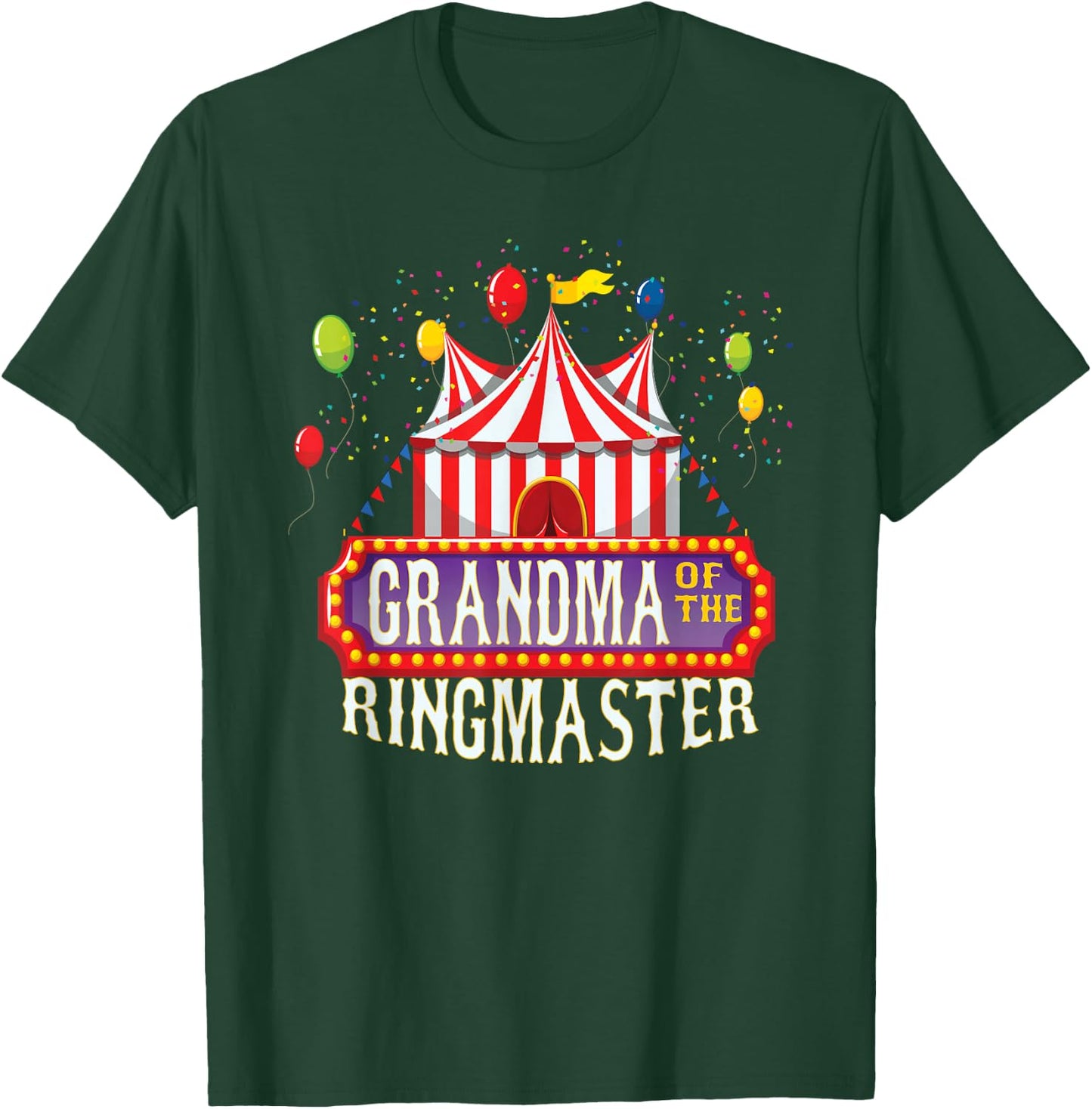 Grandma Of The Birthday Ringmaster Kids Circus Party B-day T-Shirt - T-Shirt | Forest