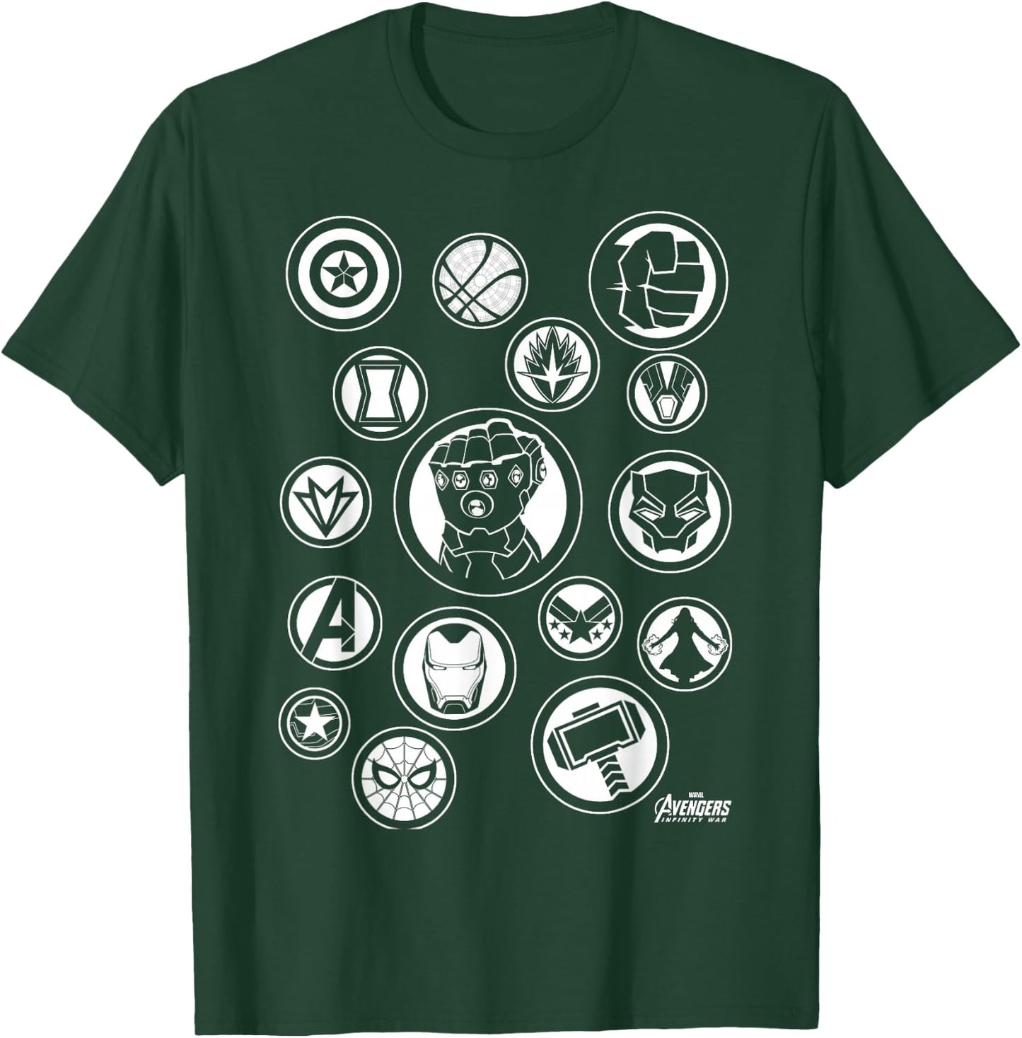 Marvel Avengers Infinity War Tonal Hero Icon Graphic T-Shirt - T-Shirt | Forest