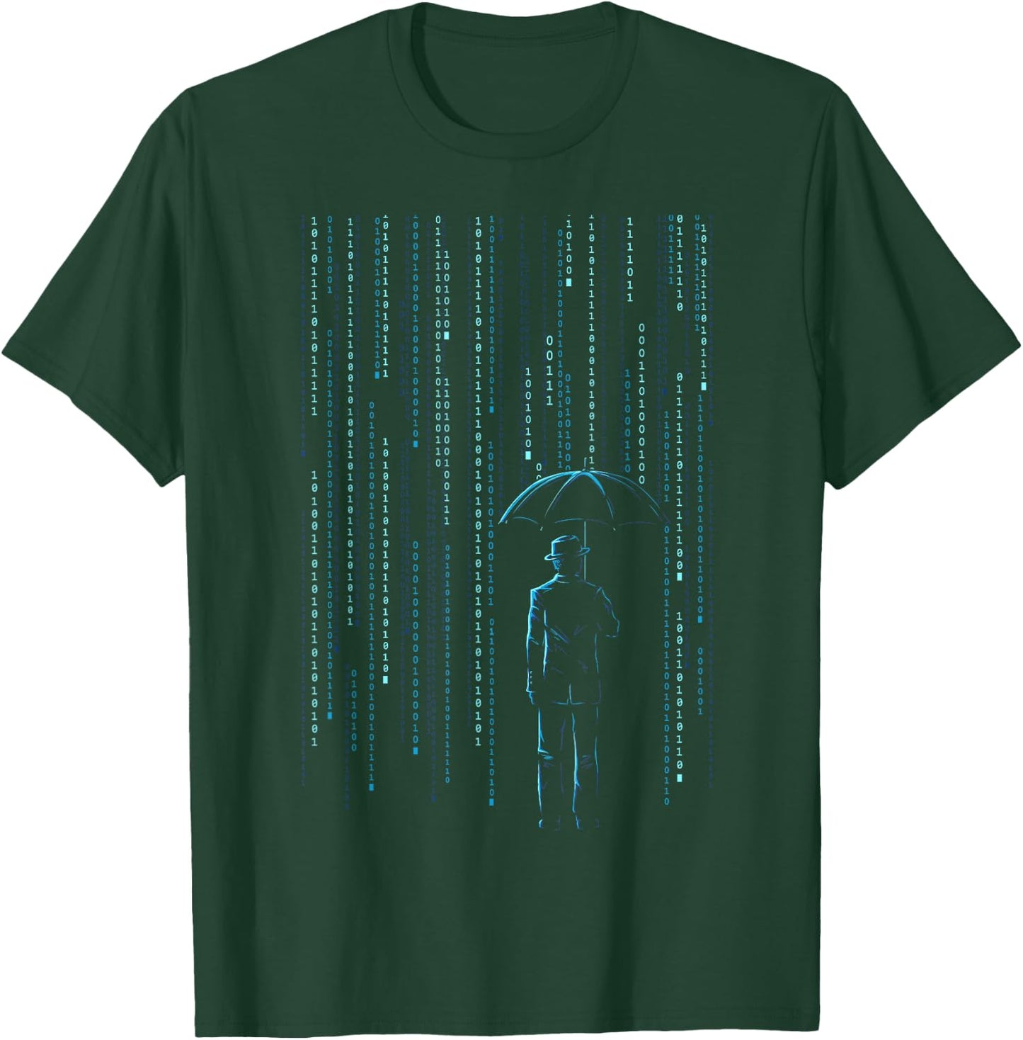 Digital Binary Code T-Shirt - T-Shirt | Forest