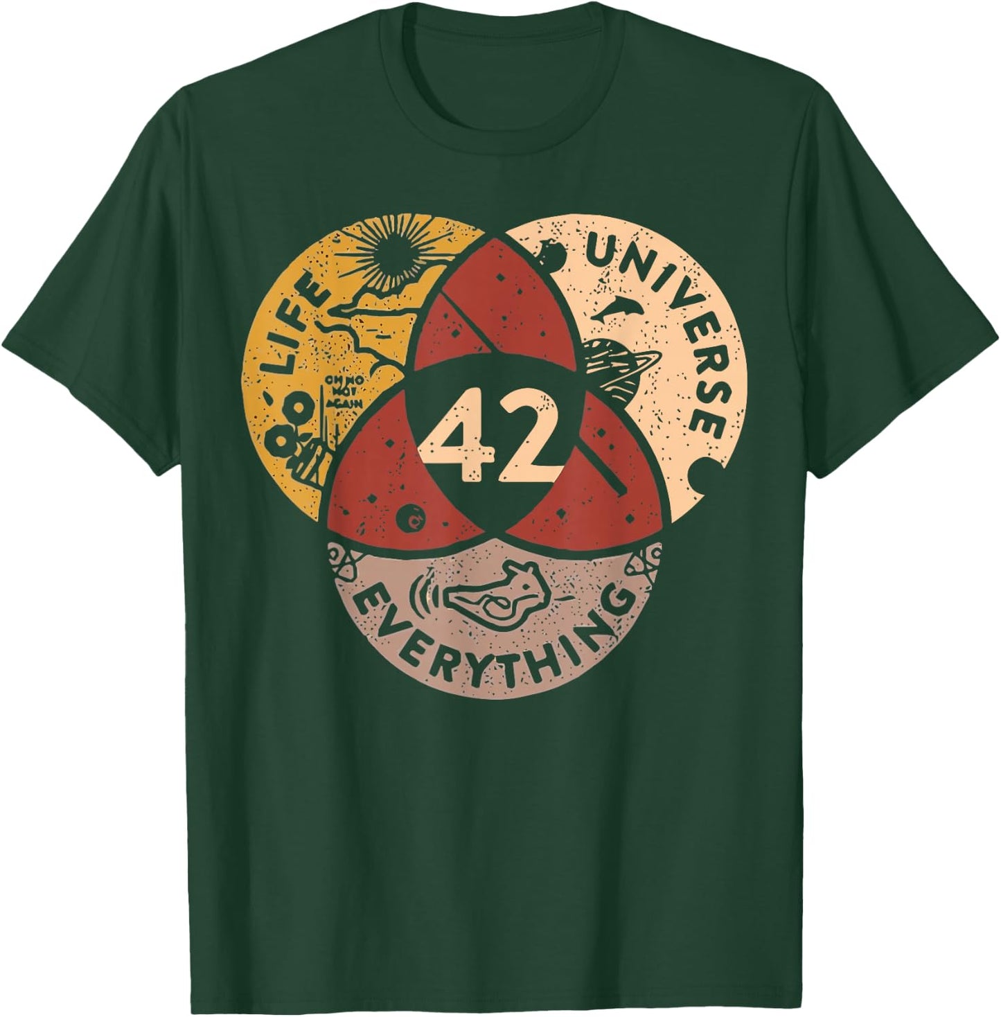 Life Universe Everything 42 Answer to Life T-Shirt - T-Shirt | Forest
