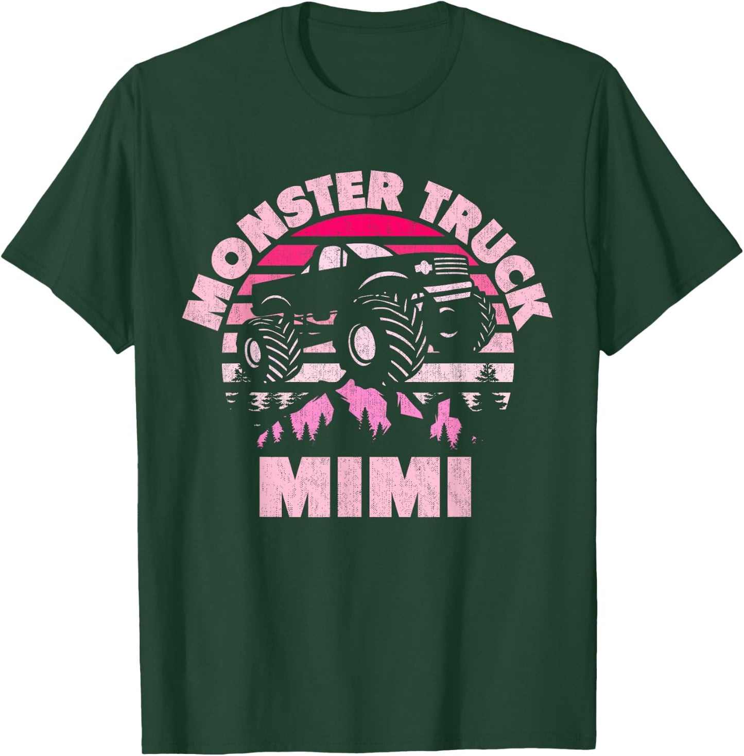 Monster Truck Mimi Matching Family Monster Truck Grandma T-Shirt - T-Shirt | Forest