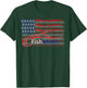 USA Flag Patriotic Fish Logo with Hidden Fishing Words T-Shirt - T-Shirt | Forest