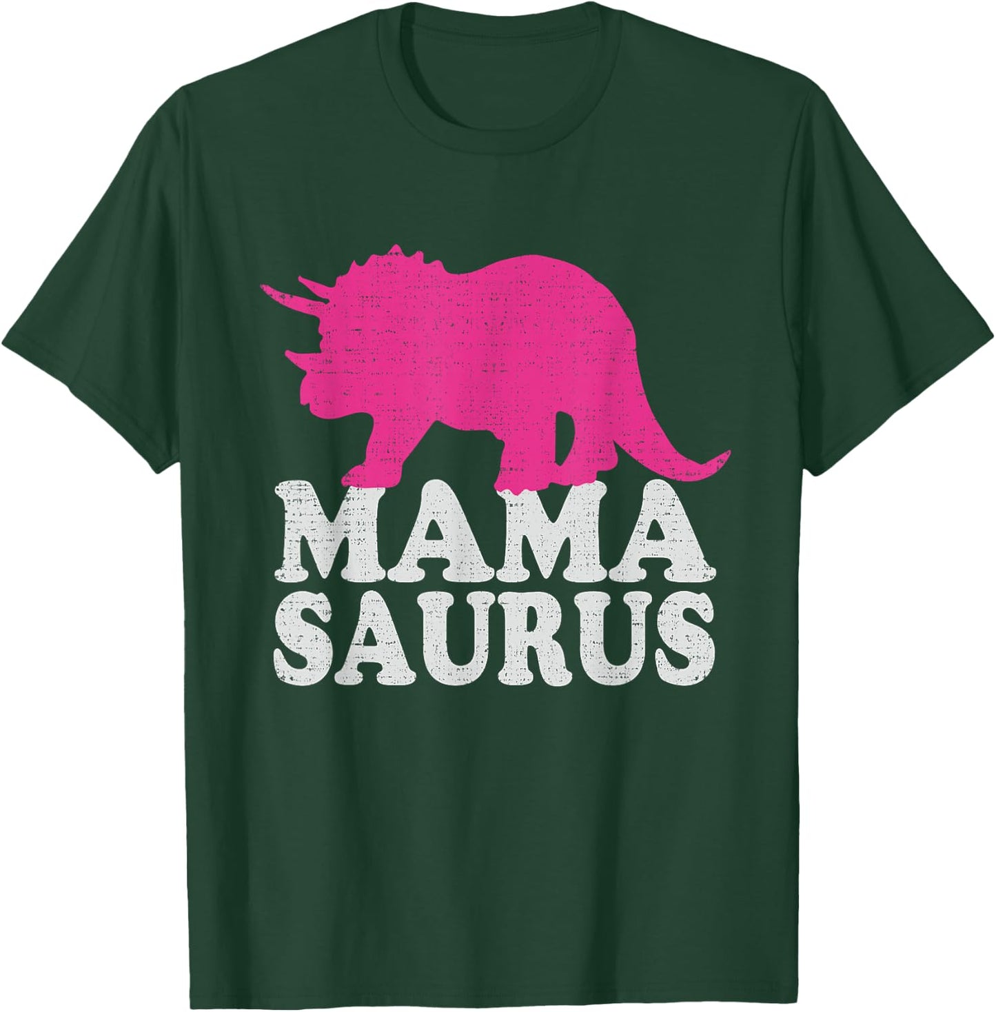 MAMASAURUS T Shirt, Cute Triceratops Dinosaur Mom T-Shirt - T-Shirt | Forest