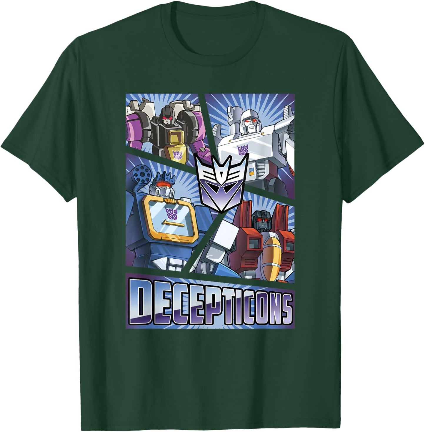 Transformers Decepticons Cut Up Panels T-Shirt - T-Shirt | Forest