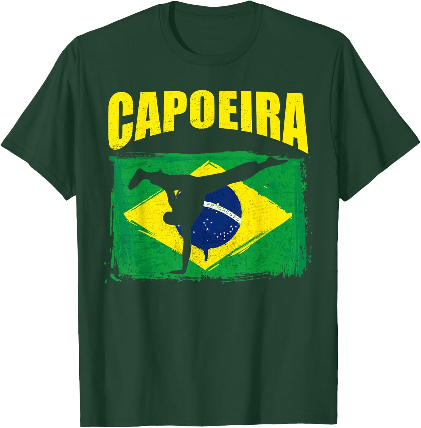 Capoeira Brazilian Flag Brazil Bride Martial Art Dance T-Shirt - T-Shirt | Forest