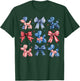 Cute Patriotic Balloon Dog 4th of July USA Flag Girls Kids T-Shirt - T-Shirt | Forest