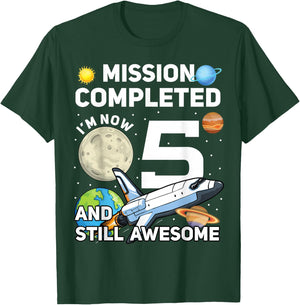 5th Space Birthday Space Birthday Party 5 Years Old T-Shirt - T-Shirt | Forest
