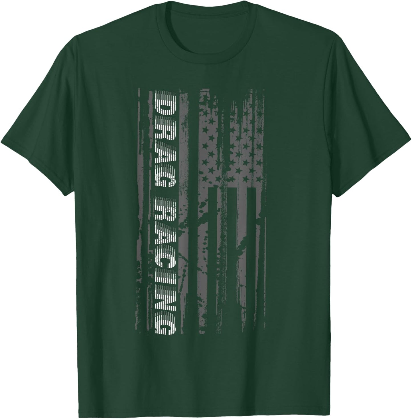 Drag Race Vintage Patriotic American Flag Drag Racing Kids Men T-Shirt - T-Shirt | Forest