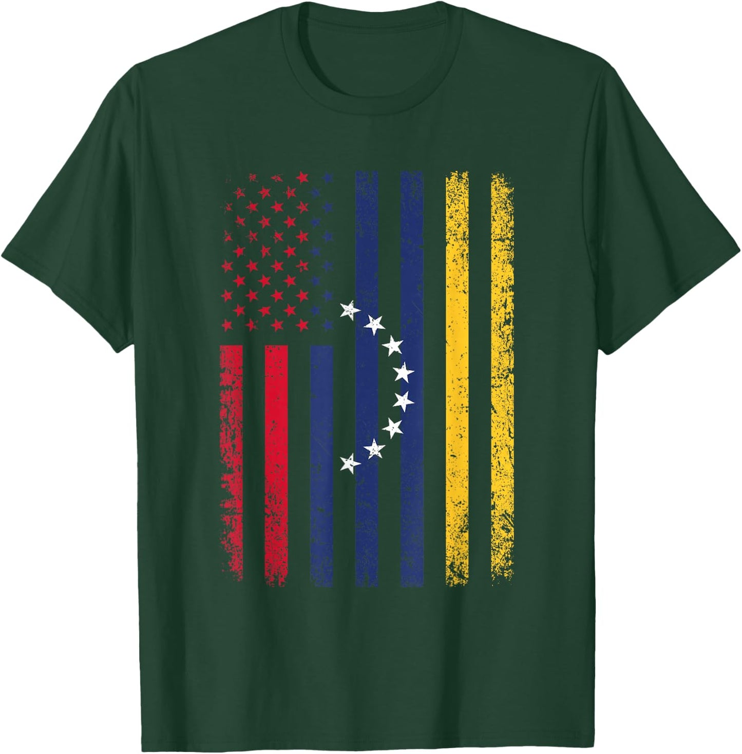 Venezuela Flag 4th of July USA Venezuelan Flag T-Shirt - T-Shirt | Forest
