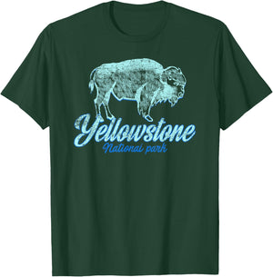Yellowstone National Park US Bison Buffalo Gift T-Shirt - T-Shirt | Forest