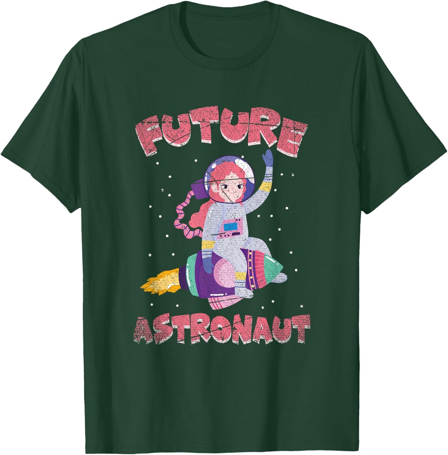 Space Rocket Children's Gift Future Astronaut T-Shirt - T-Shirt | Forest