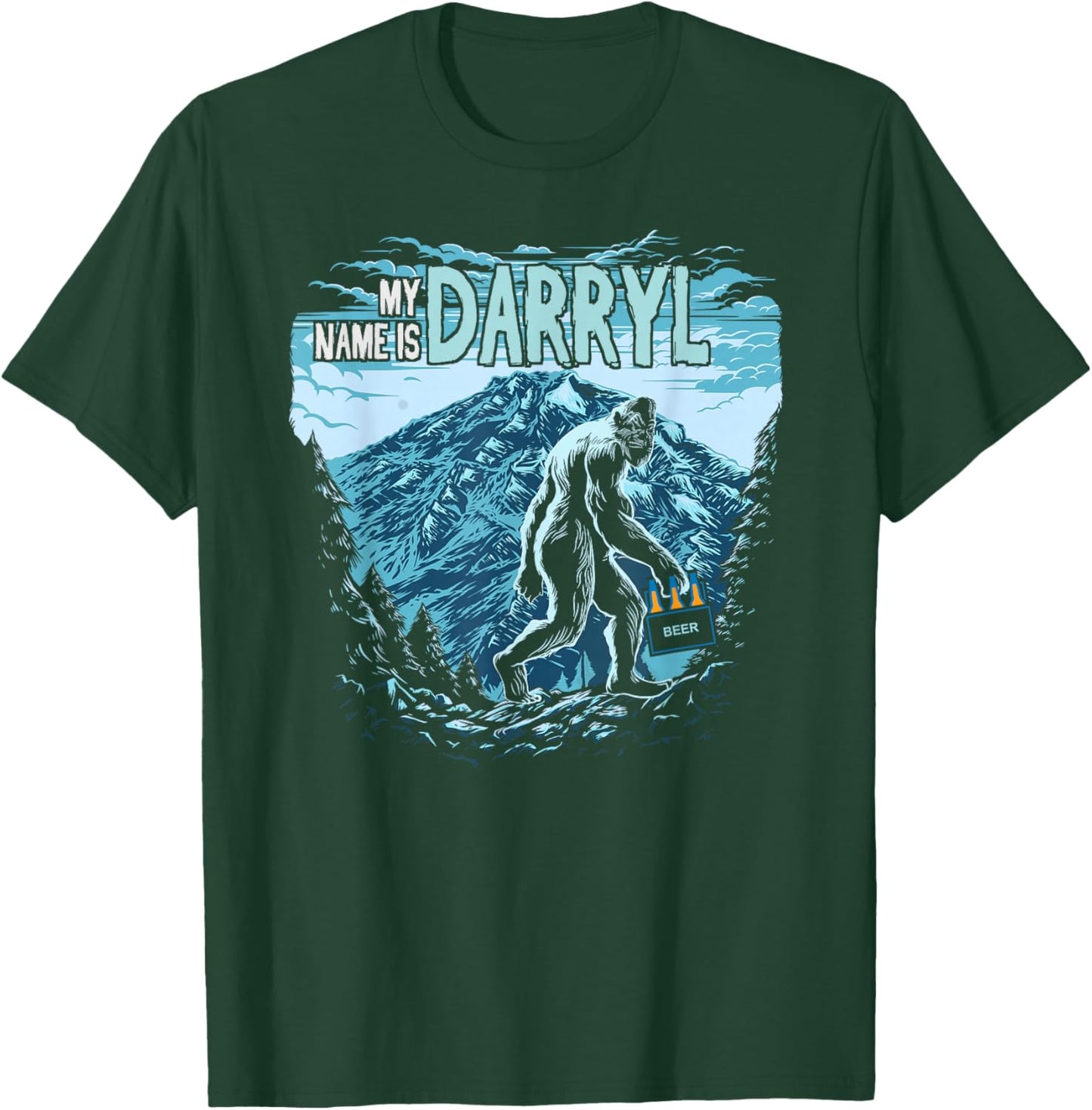 My Name is Darryl - Funny Vintage Bigfoot - Darryl Bigfoot T-Shirt - T-Shirt | Forest