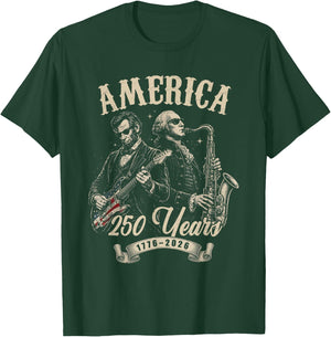 Vintage 250 Years of American 250th Anniversary 1776 2026 T-Shirt - T-Shirt | Forest
