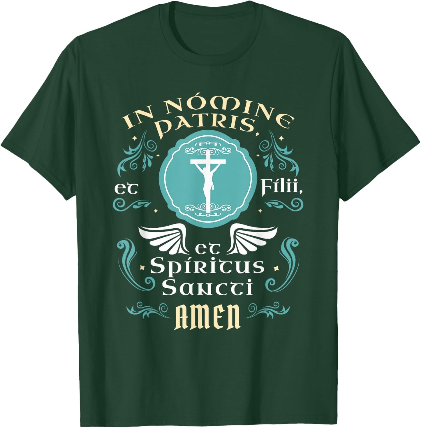 In nomine patris et filii Tradtional Latin Mass Catholic T-Shirt - T-Shirt | Forest