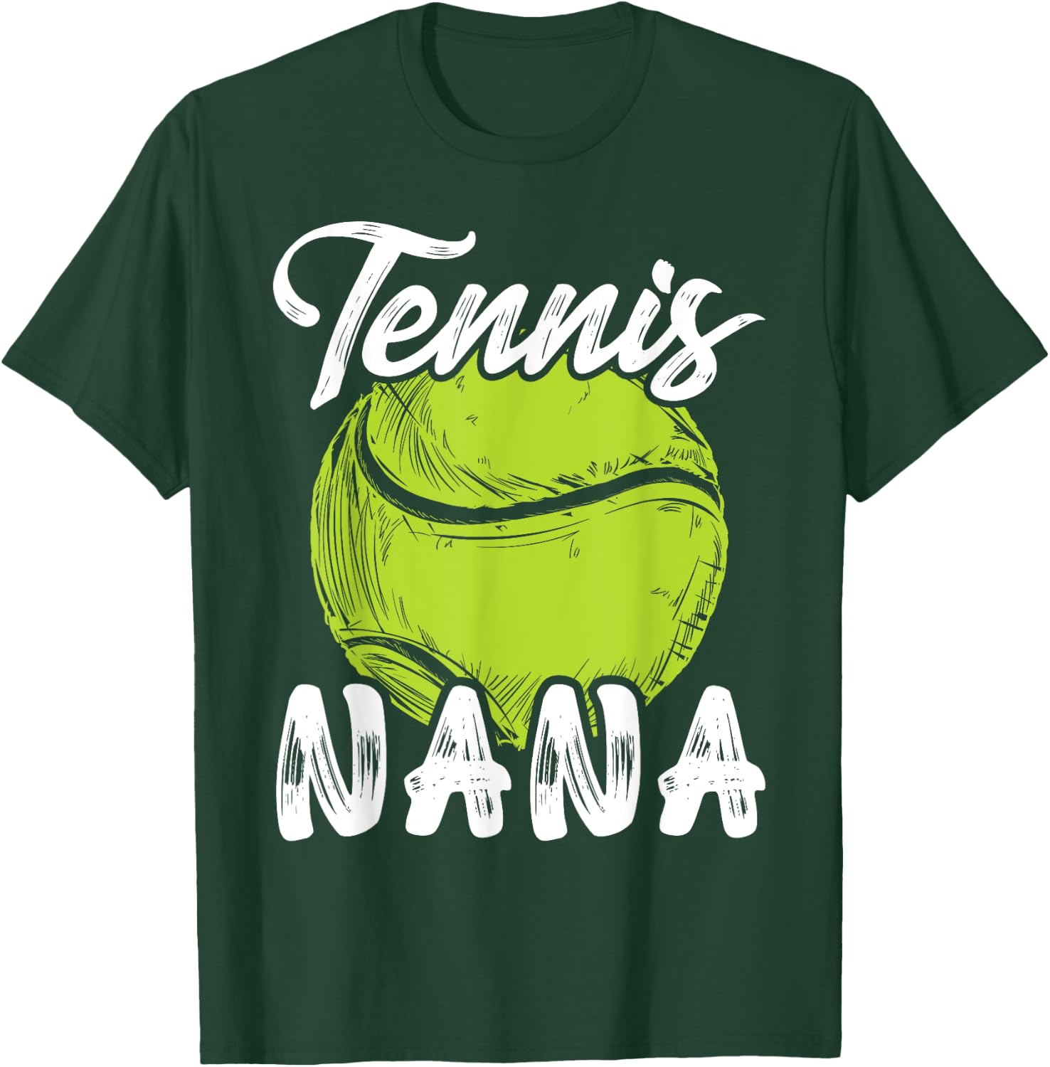 Tennis Nana Women Family Matching Set Tennis Ball Player T-Shirt - T-Shirt | Forest