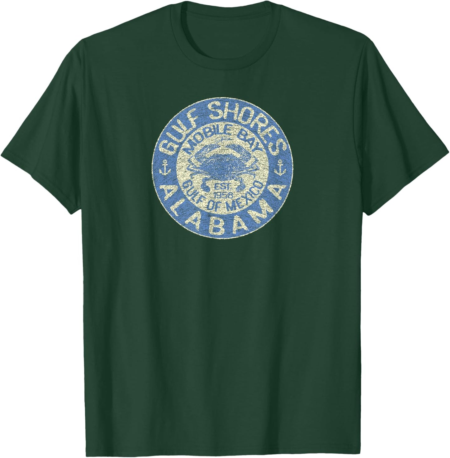 JCombs: Gulf Shores, AL, with Blue Crab T-Shirt - T-Shirt | Forest