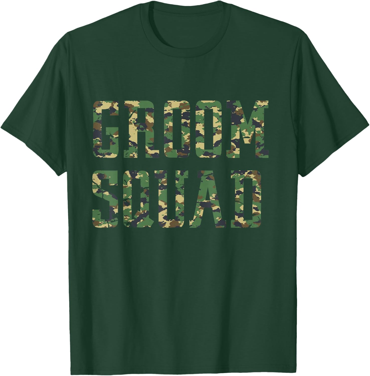 Groom Squad - Camouflage Groomsmen Shirt T-Shirt - T-Shirt | Forest