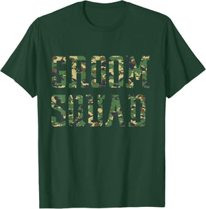 Groom Squad - Camouflage Groomsmen Shirt T-Shirt - T-Shirt | Forest