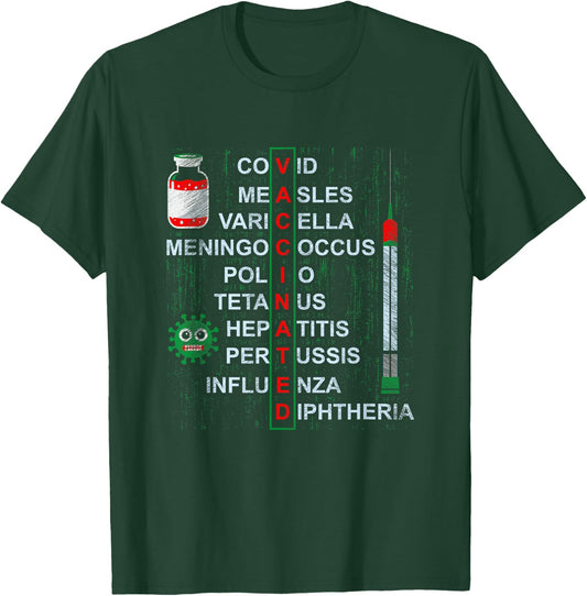 Get Vaccinated Covid Measles Pro Vaccines Doctor Nurse Med T-Shirt - T-Shirt | Forest