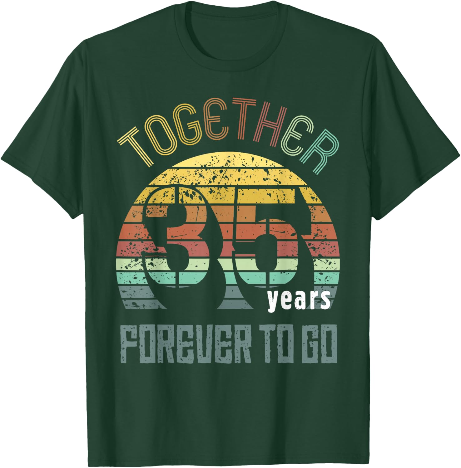 35th Years Wedding Anniversary Gifts For Couples Matching 35 T-Shirt - T-Shirt | Forest
