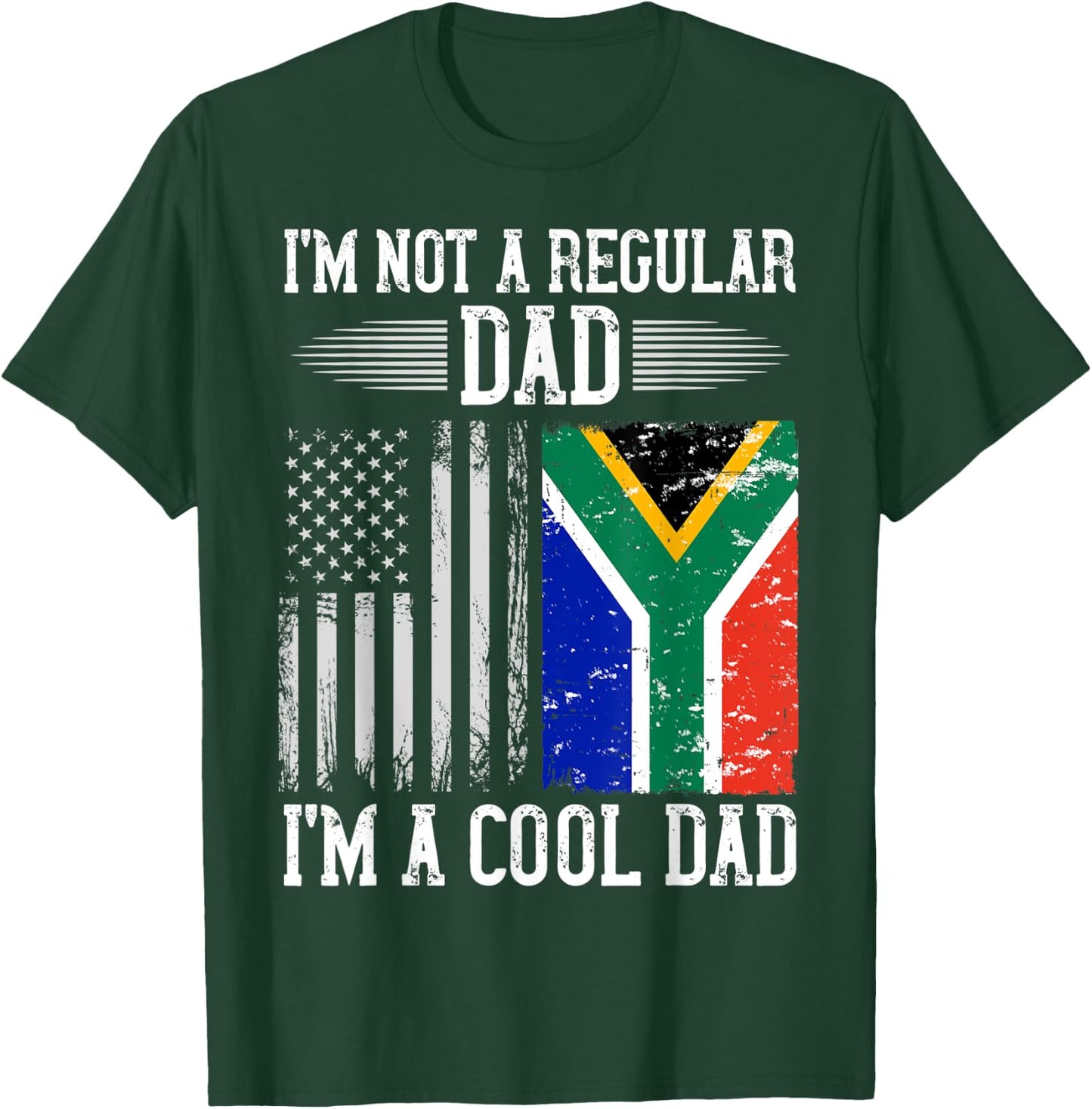 South African American Kenyan Roots Regular Dad T-Shirt - T-Shirt | Forest