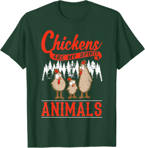 Chickens are my spirit animals Chicken T-Shirt - T-Shirt | Forest