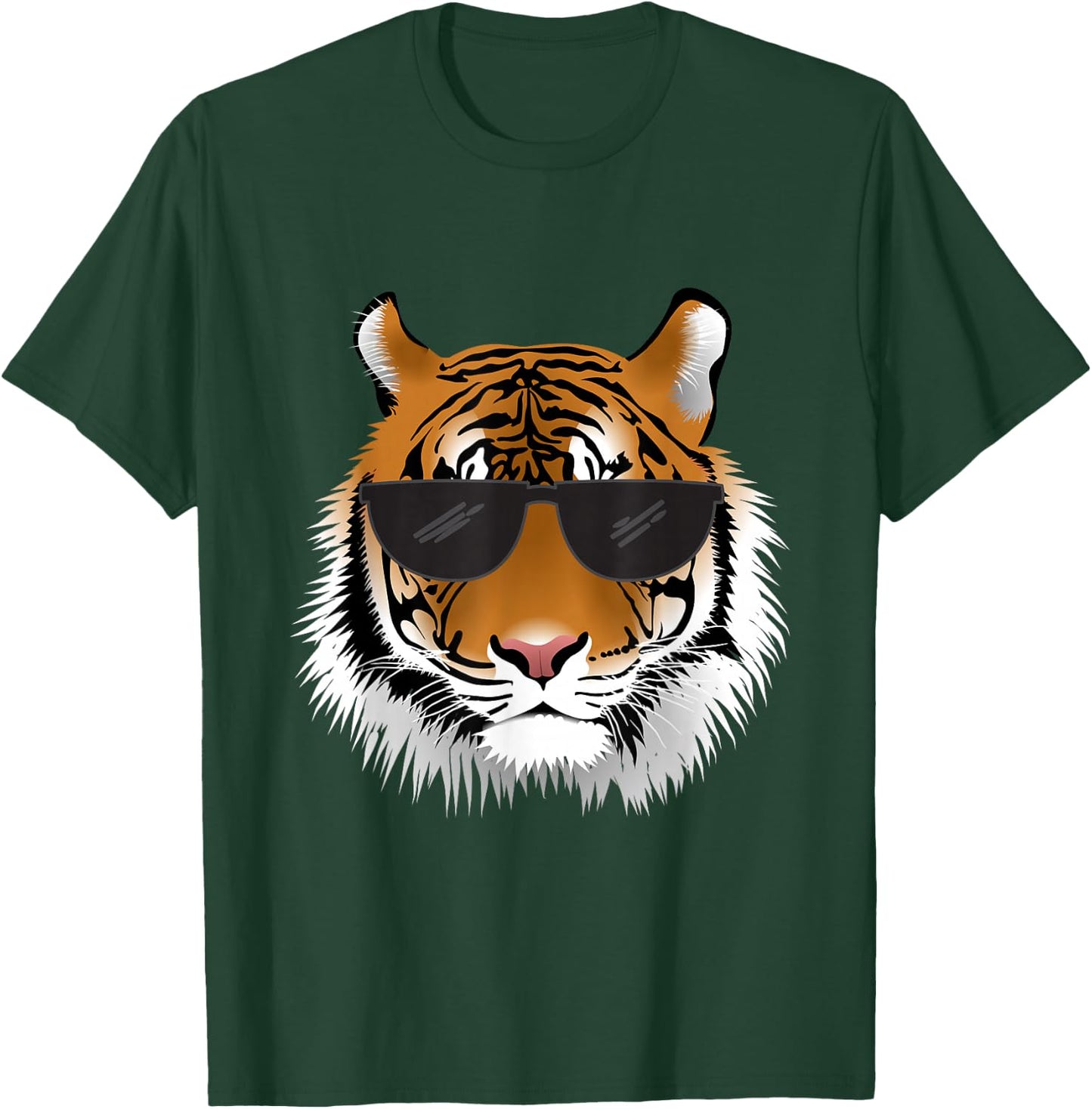 Cool Bengal Tiger With Sunglasses Bengal Tiger Head Funny T-Shirt - T-Shirt | Forest