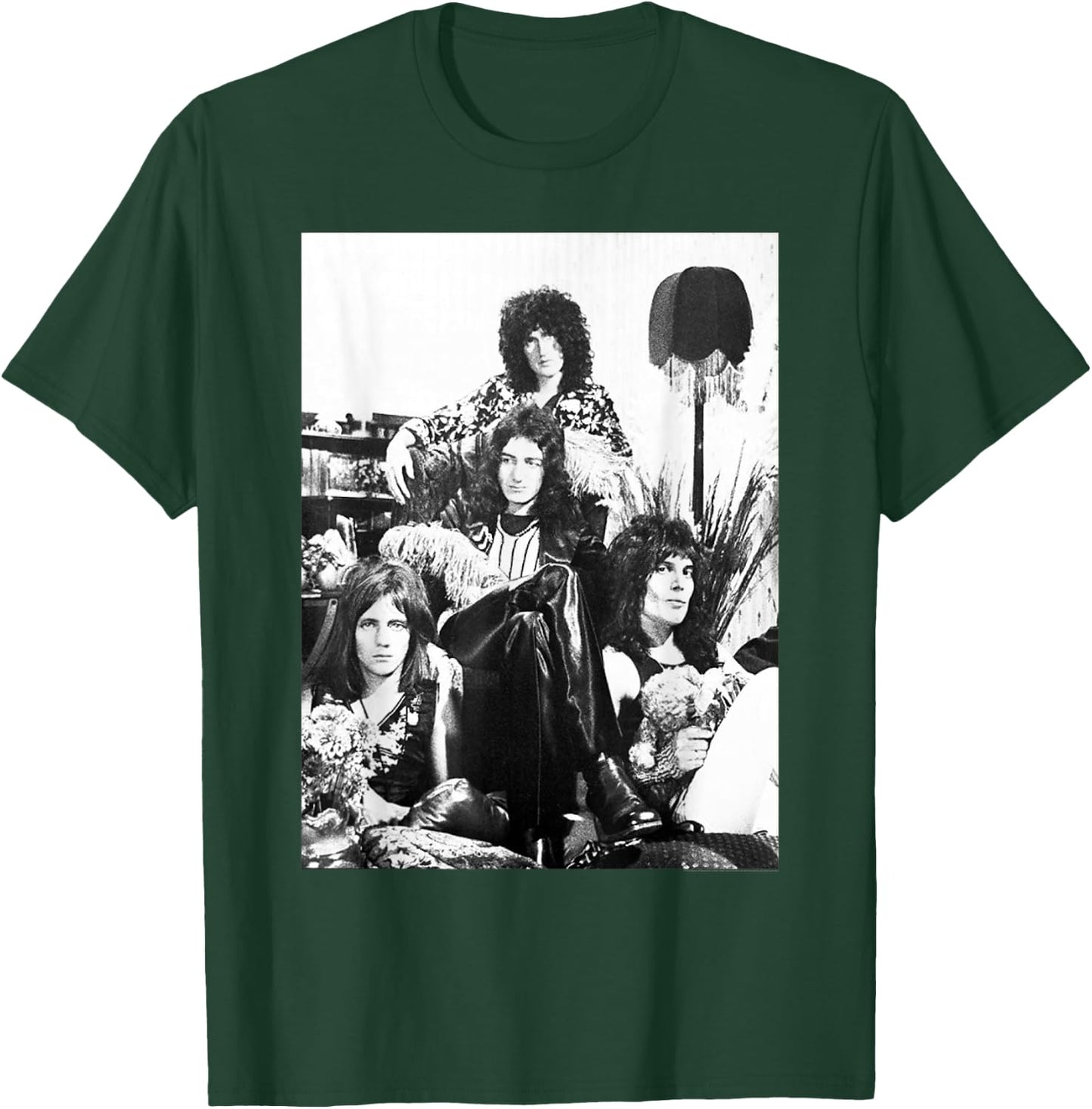 Queen Official Lampshade Promo B&W Vintage Photo T-Shirt - T-Shirt | Forest