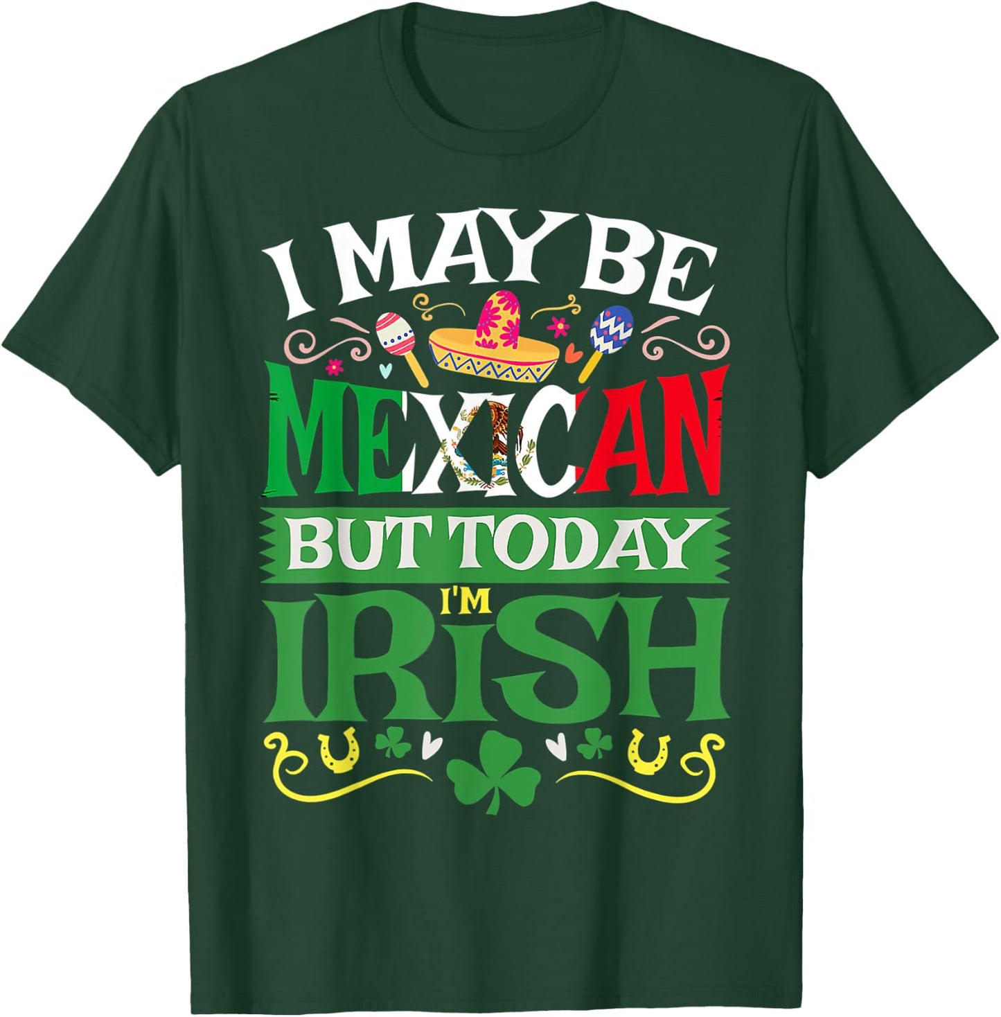 St. Saint Patrick's Day Mexican Latino Beer Shamrock Gift T-Shirt - T-Shirt | Forest