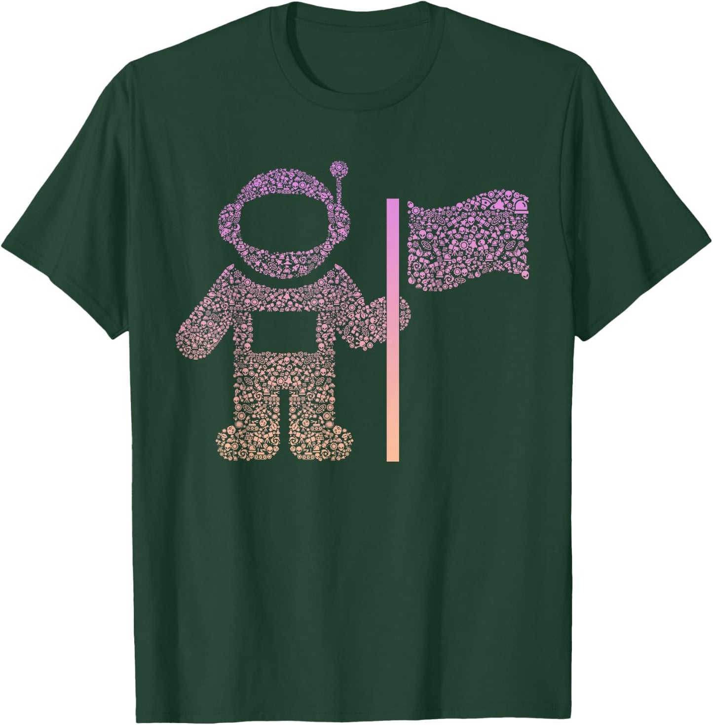 Silhouette Icon Astronaut Design | Girls Astronaut T-Shirt - T-Shirt | Forest