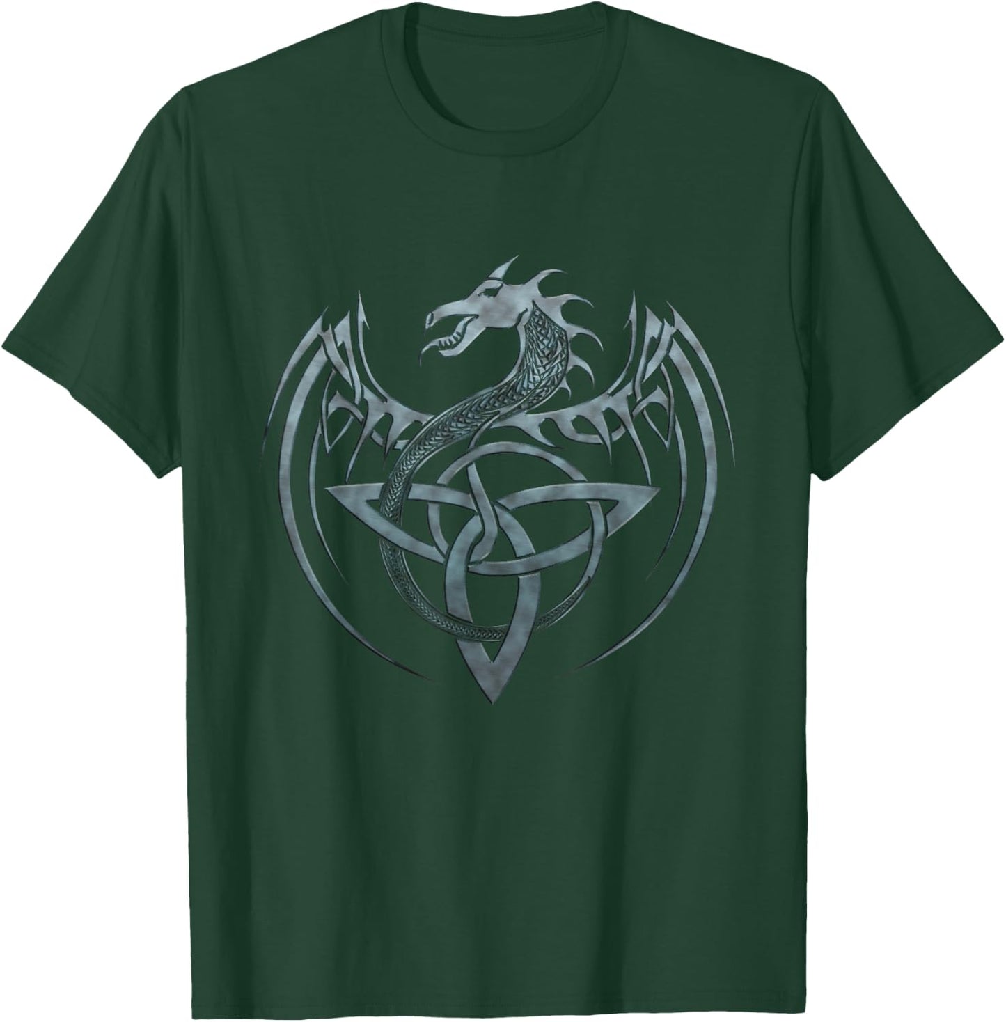 Tribal Celtic Knot Fantasy Mythical Dragon T-Shirt - T-Shirt | Forest