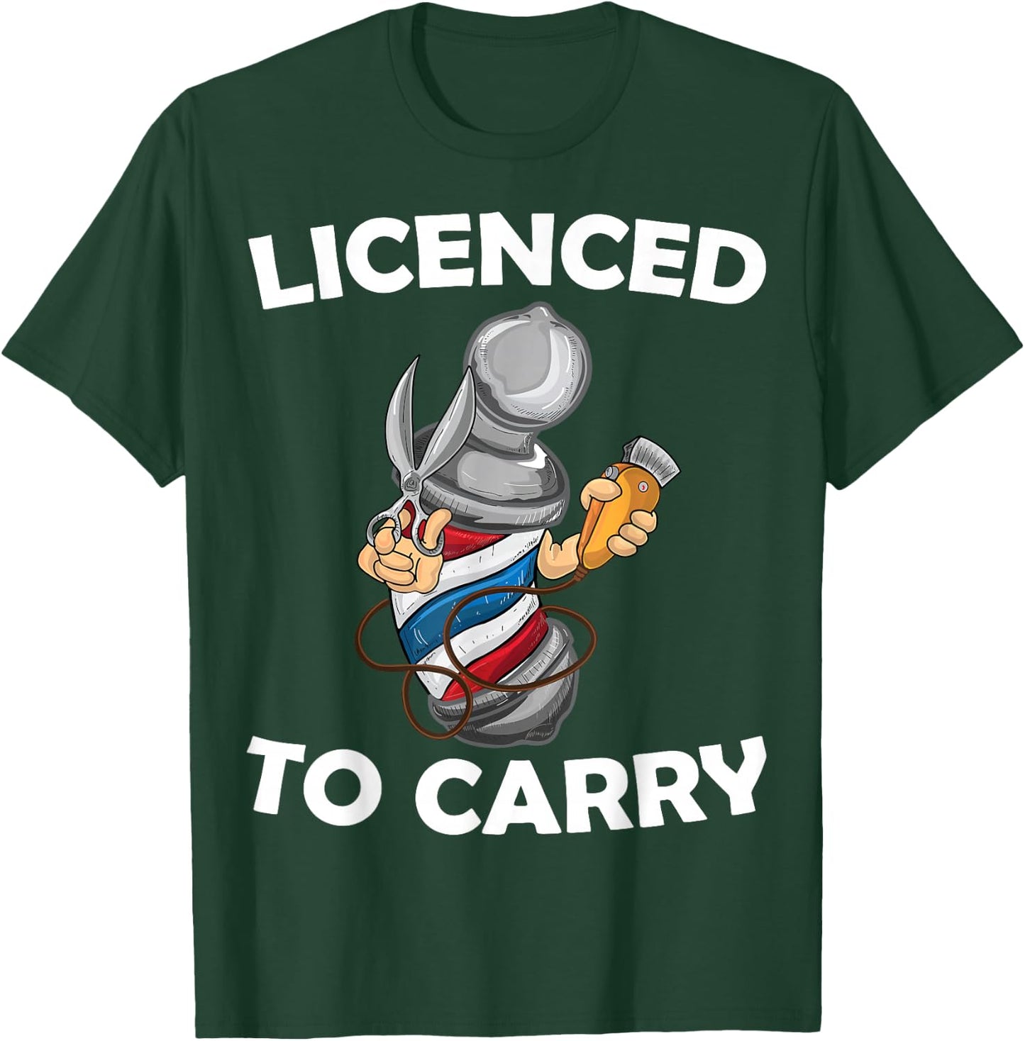 Funny Barber Design Hair Stylist Barbershop Lovers T-Shirt - T-Shirt | Forest