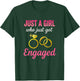 Just A Girl - Engagement Announcement Rings T-Shirt - T-Shirt | Forest