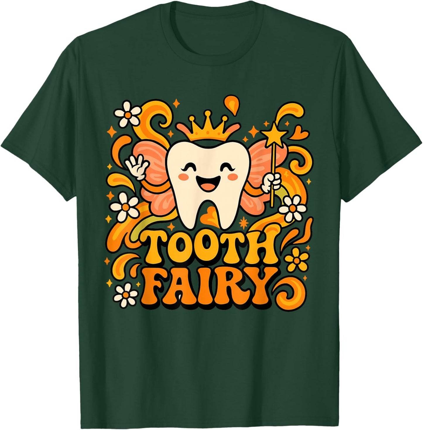Halloween Tooth Fairy Costume, Cute Spooky Dental Assistant T-Shirt - T-Shirt | Forest