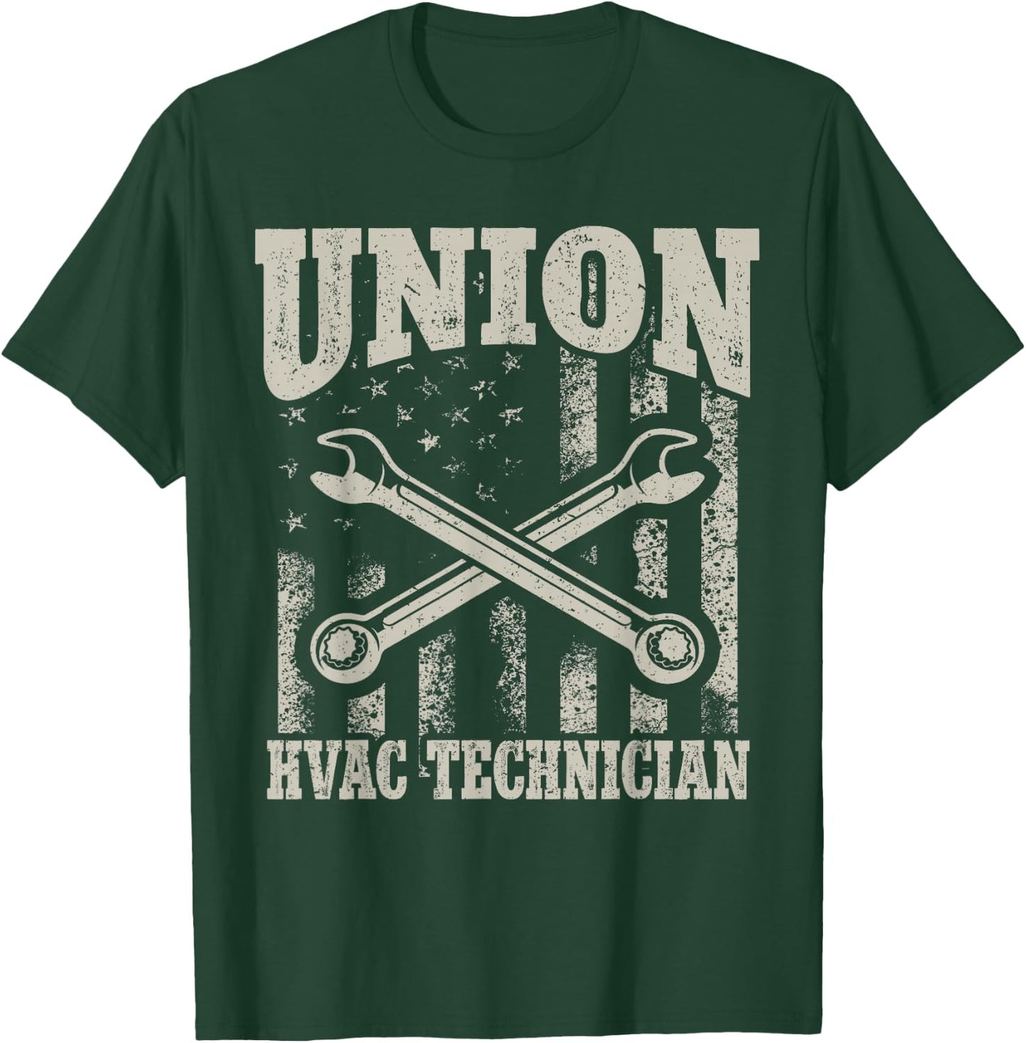 HVAC Mechanic Certified HVAC Tech Union HVAC Technician T-Shirt - T-Shirt | Forest