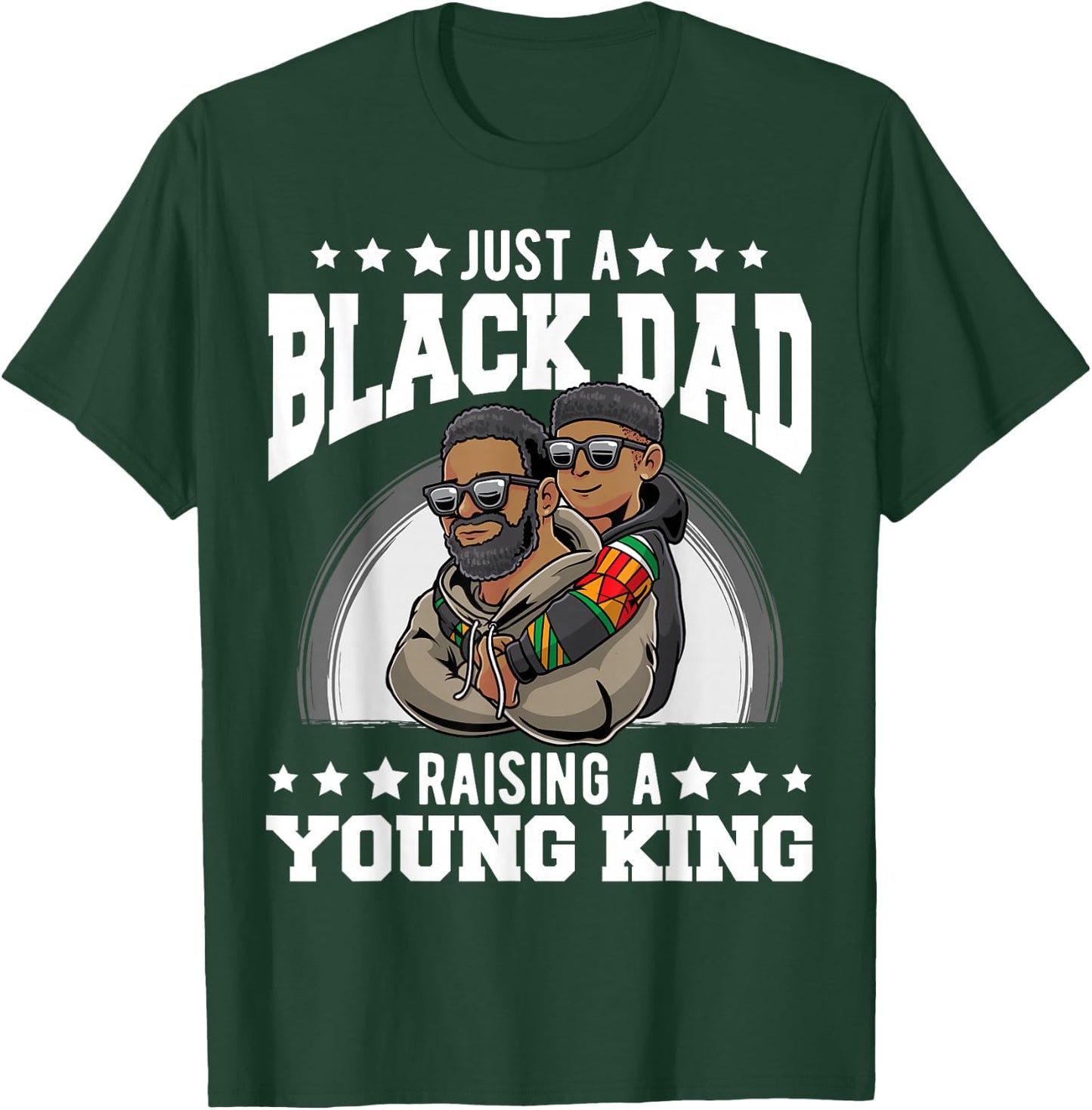 Black Dad Father And Son African American Boy Father's Day T-Shirt - T-Shirt | Forest