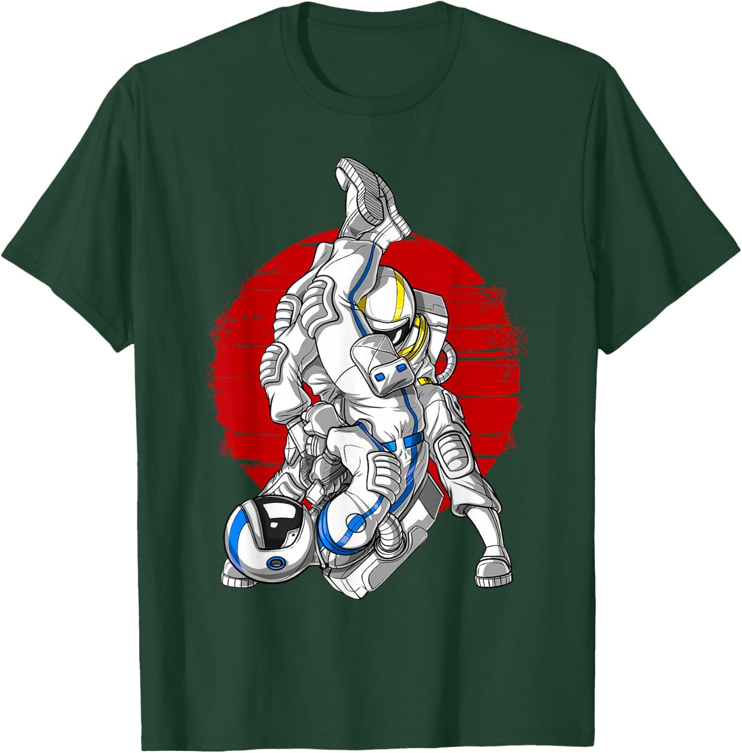 Astronaut Jiu-Jitsu Judo BJJ Martial Arts Ground Fighting T-Shirt - T-Shirt | Forest