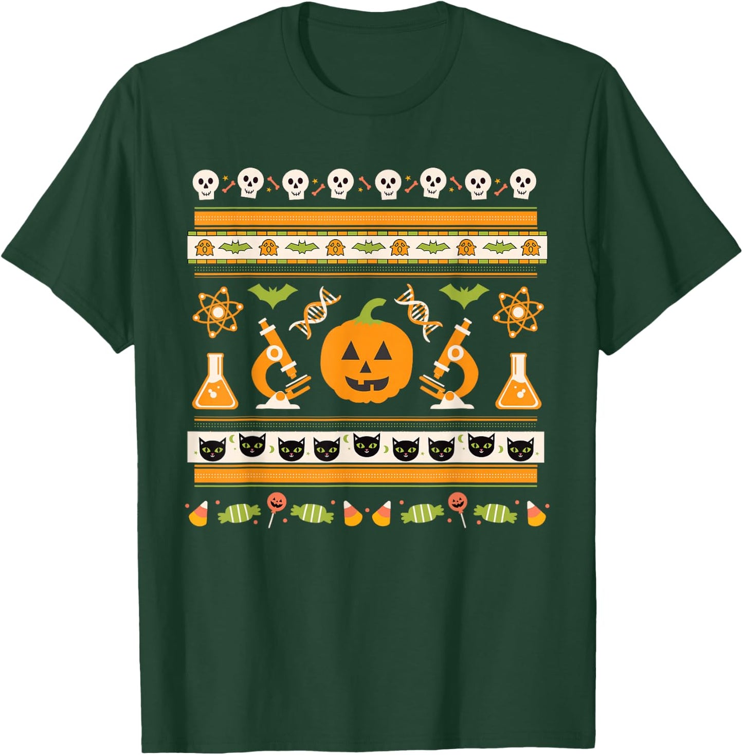 Science Laboratory Halloween Ugly Sweater - Geek, Nerd, STEM T-Shirt - T-Shirt | Forest