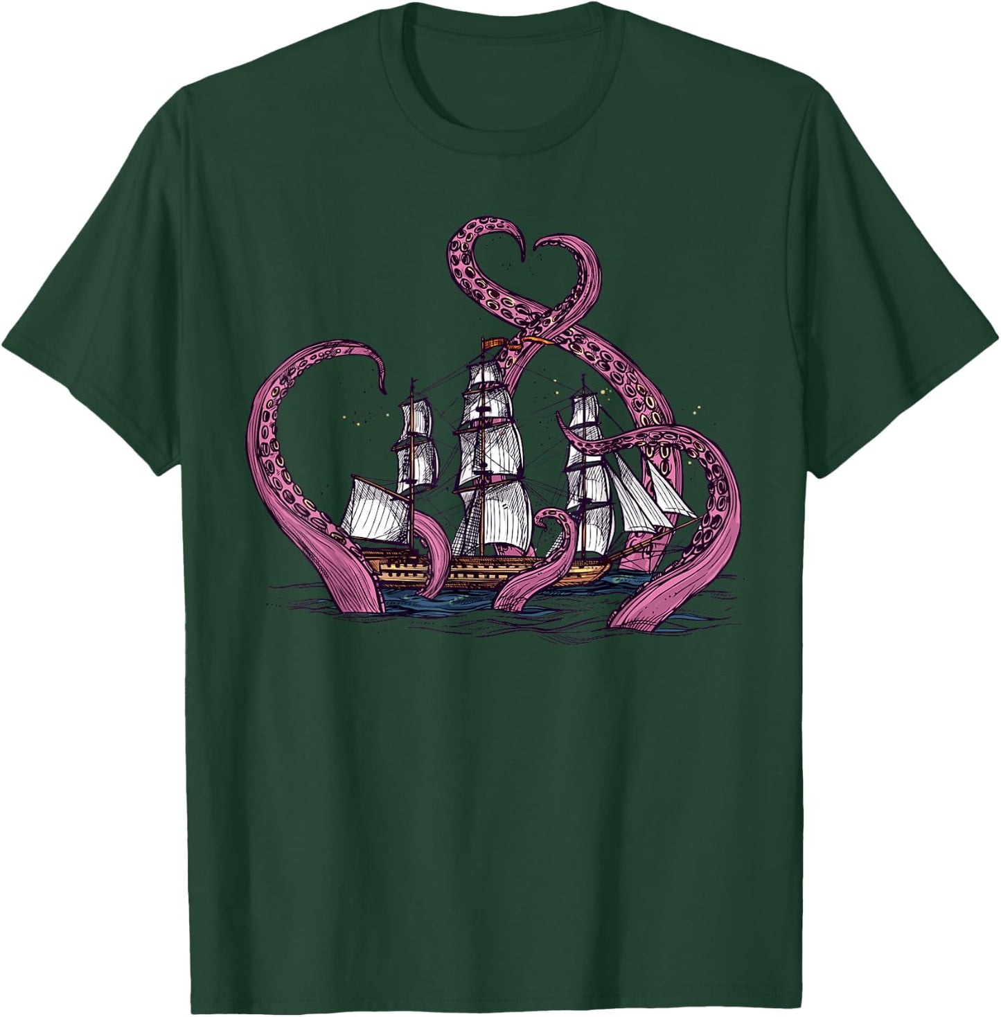 Cute Octopus Shirt Vintage Sea Monster Kraken Cthulhu T-Shirt - T-Shirt | Forest