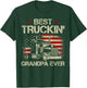 Best Truckin Grandpa Ever American Flag Trucker 4th Of July Men T-Shirt - T-Shirt | Forest