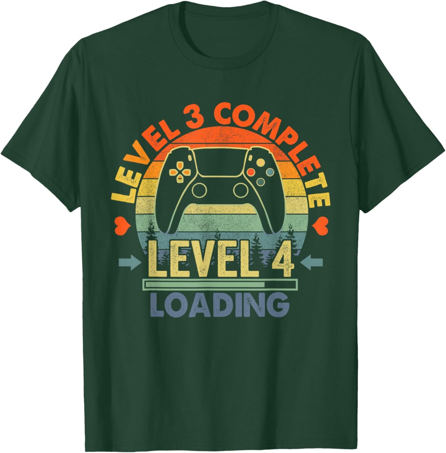 Level 3 Complete 3 Anniversary Gift 3rd Wedding Anniversary T-Shirt - T-Shirt | Forest