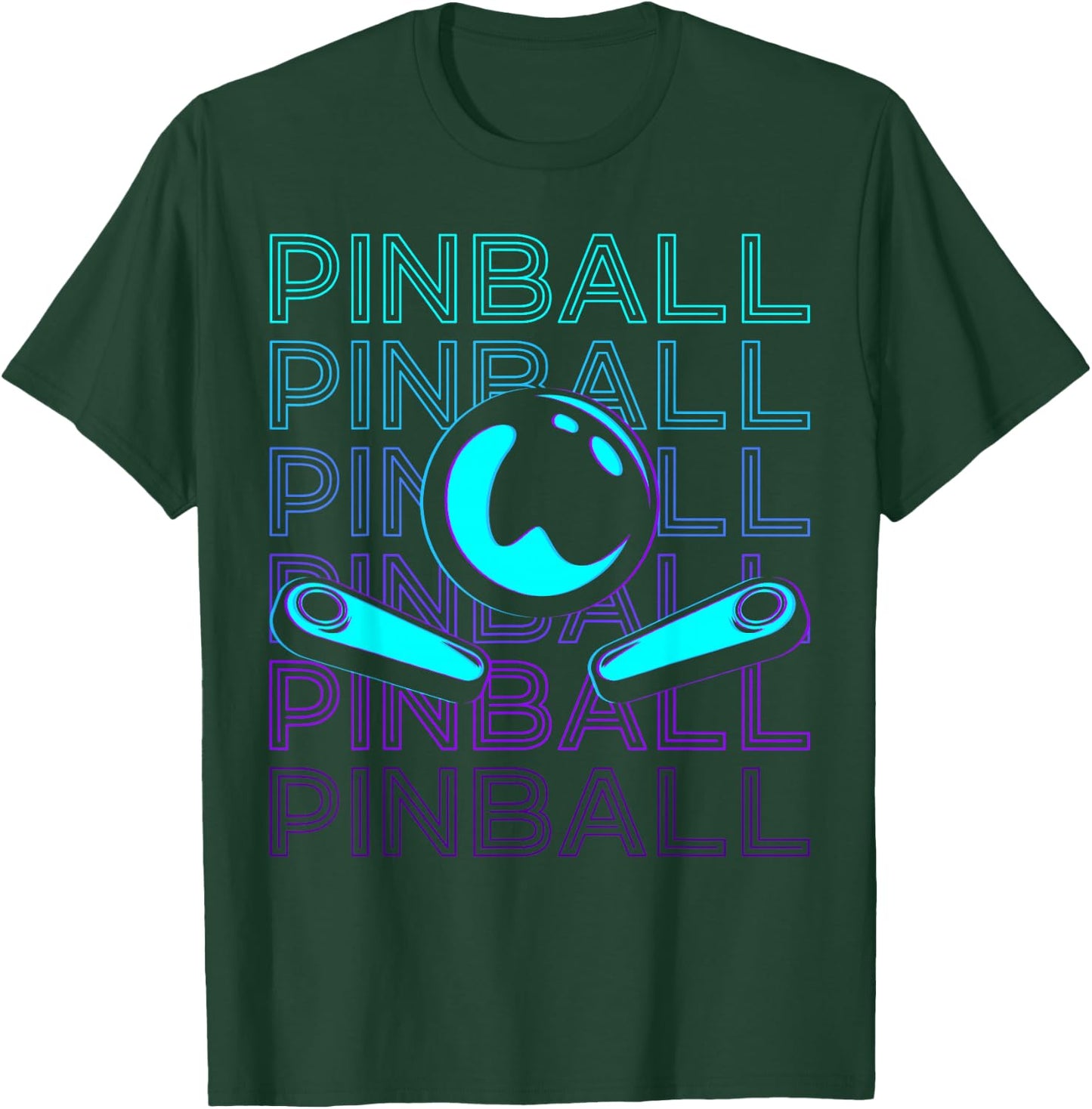 Pinball Player Retro T-Shirt - T-Shirt | Forest