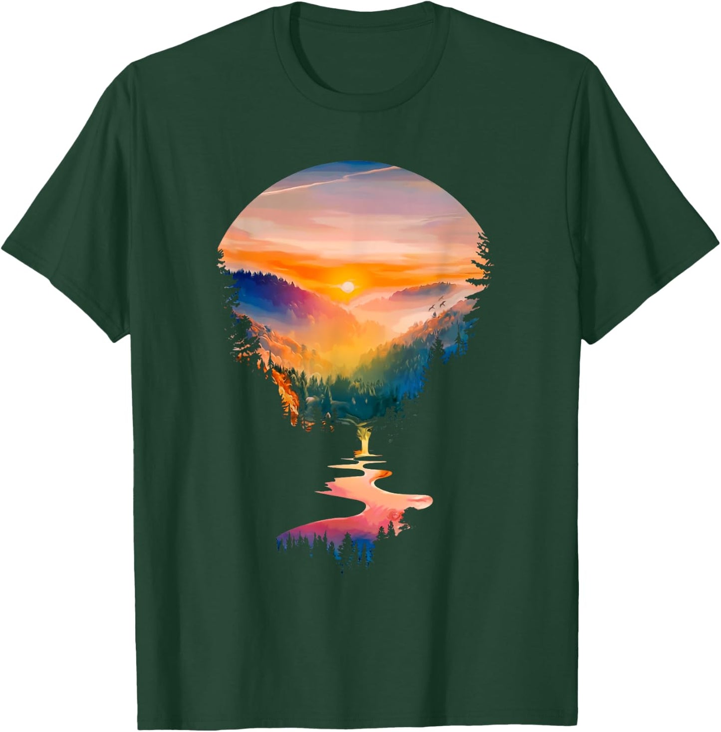 Nature Lovers Forest Hiking Mountains Outdoor Trees Nature T-Shirt - T-Shirt | Forest
