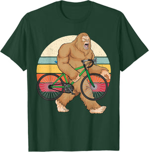 Bigfoot Bike Mountain Bike Bigfoot MTB Biking Cycling Biker T-Shirt - T-Shirt | Forest
