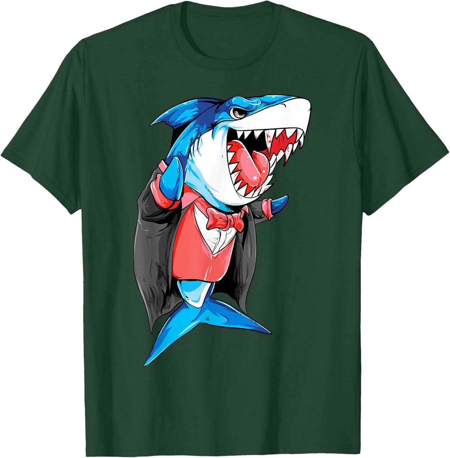 Vampire Shark Dracula Jawsome Halloween Costume T-Shirt - T-Shirt | Forest