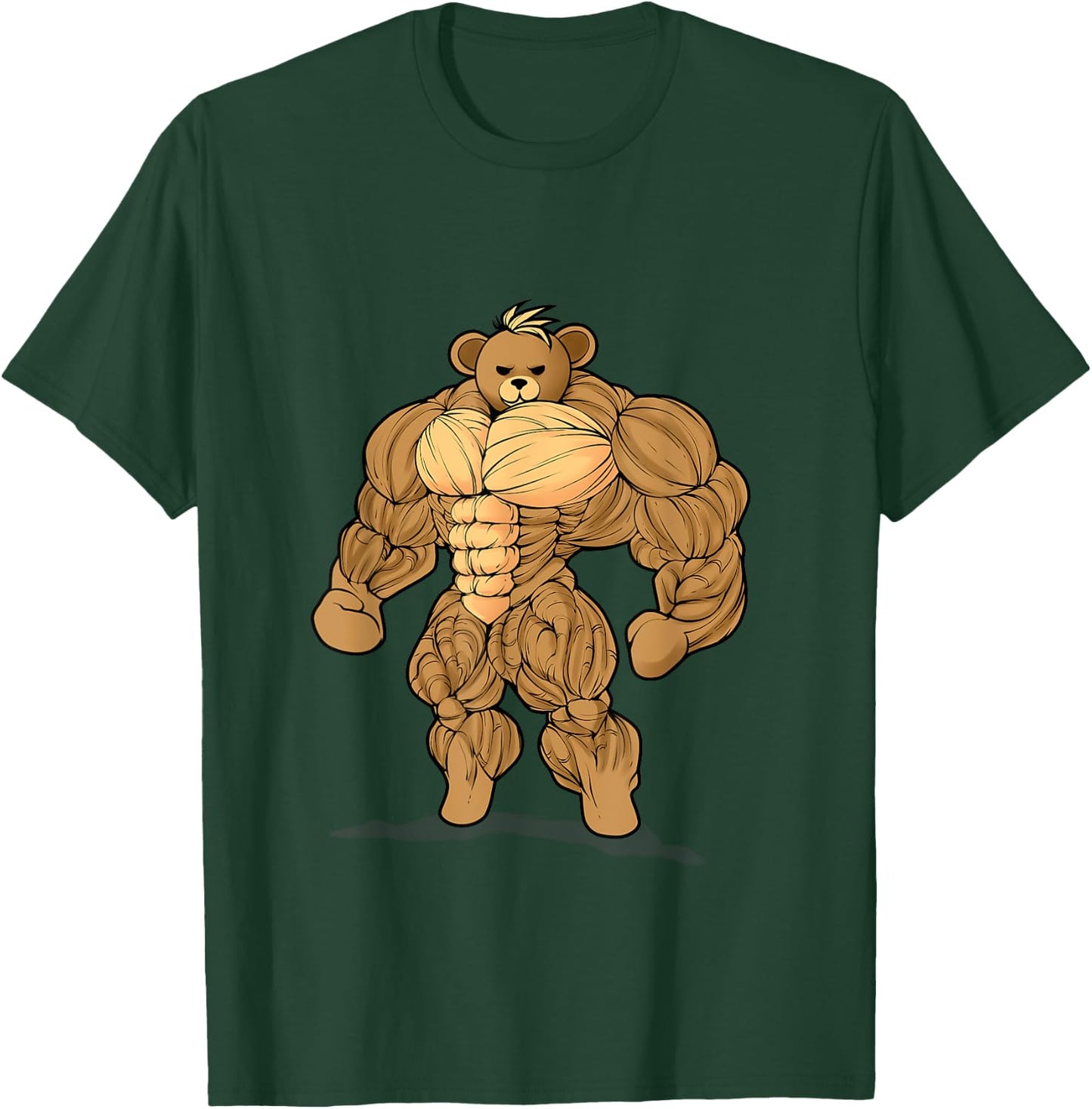 Bodybuilding Strength Sport Teddy Bear T-Shirt - T-Shirt | Forest