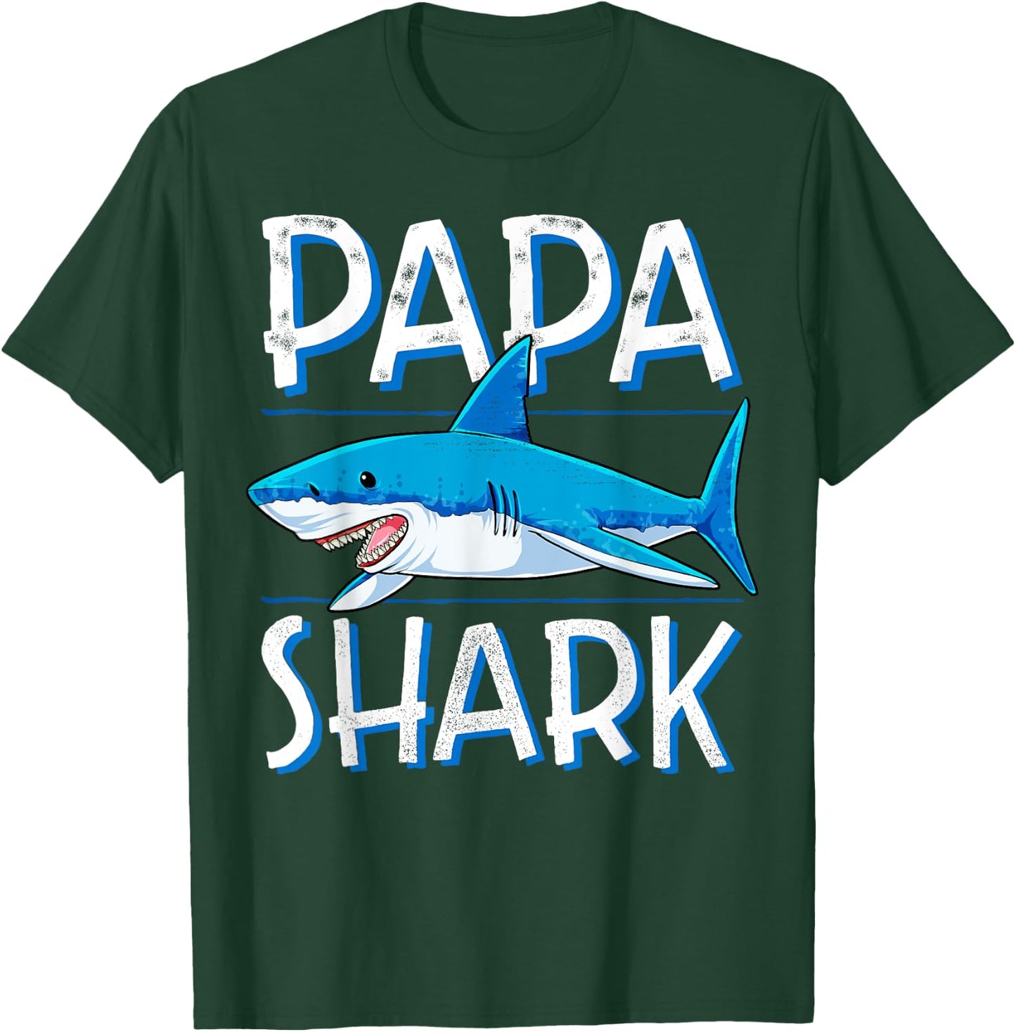 Papa Shark T Shirt Family Matching Dad Daddy Men Jawsome T-Shirt - T-Shirt | Forest