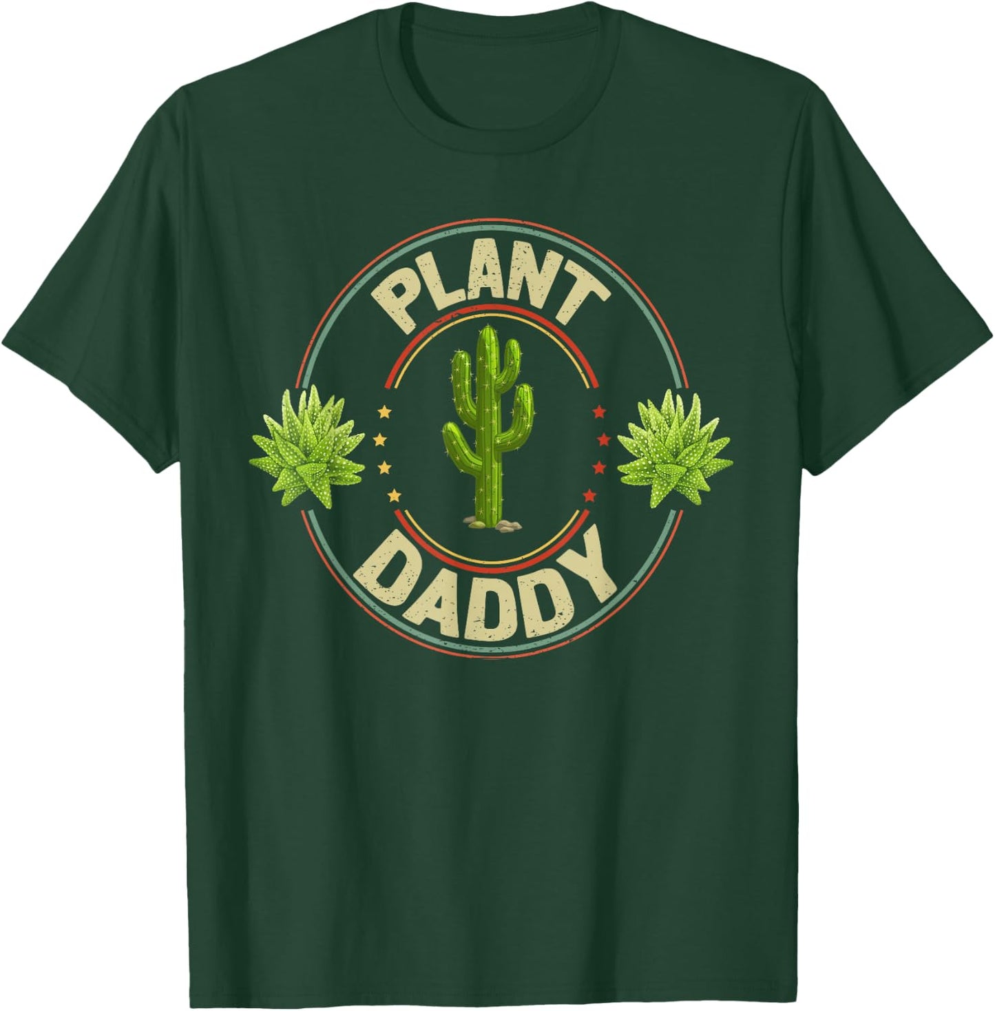 Plant Daddy Funny Quote Succulent Garden Style T-Shirt - T-Shirt | Forest