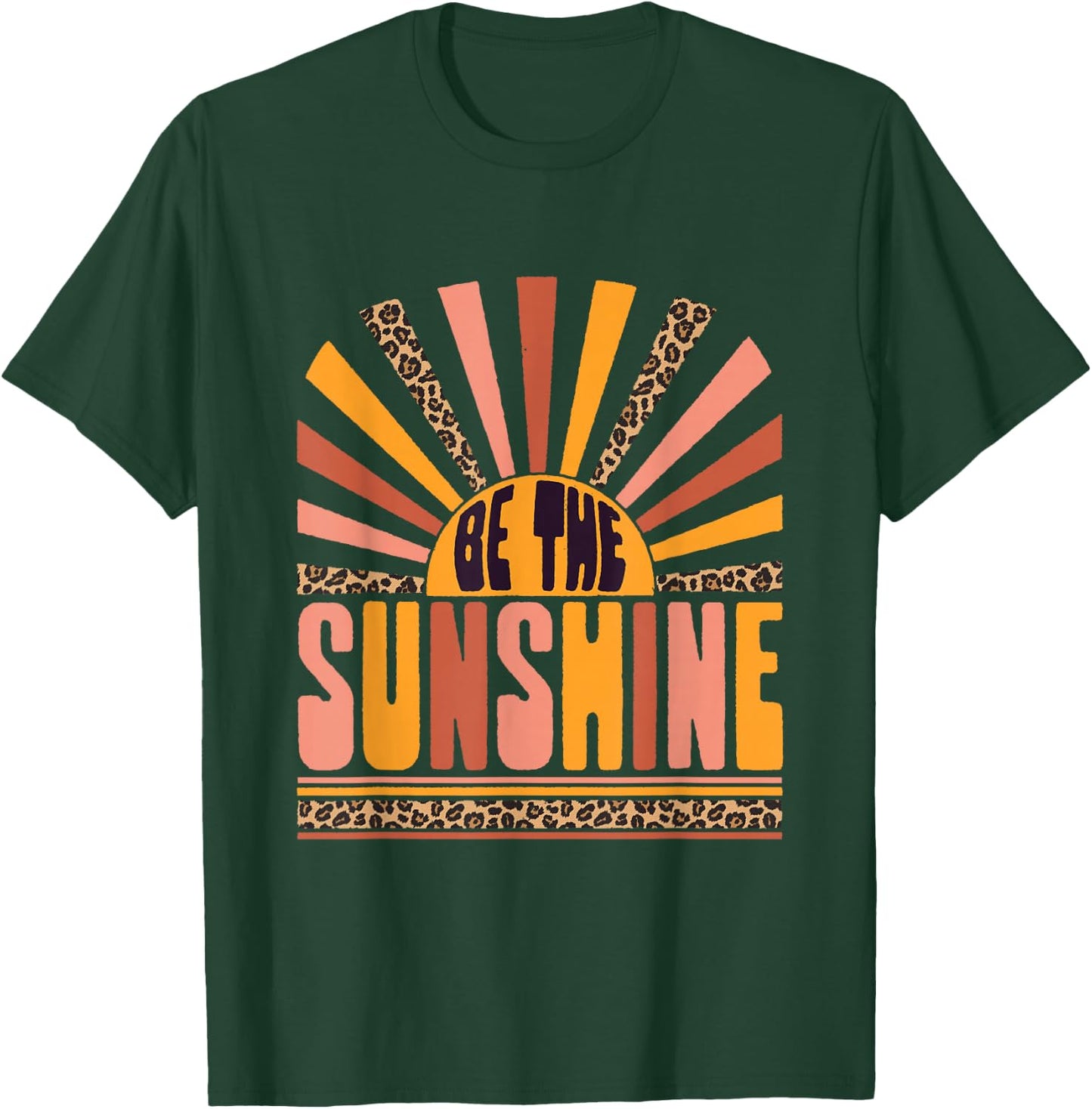 Vintage Retro Be The Sunshine Shirt, Summer Leopard Print T-Shirt - T-Shirt | Forest