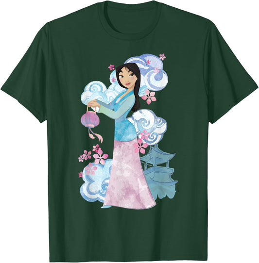 Disney Mulan Watercolor Portrait Small T-Shirt - T-Shirt | Forest